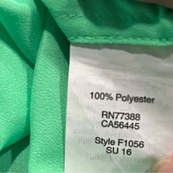 J. Crew Bright Green Drapey Scoopneck Blouse Size 4 - Picture 6 of 7